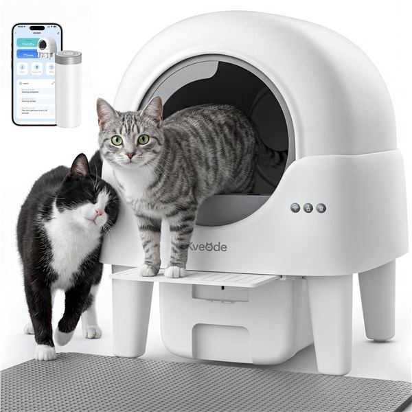 Kveode Self Cleaning Litter Box White