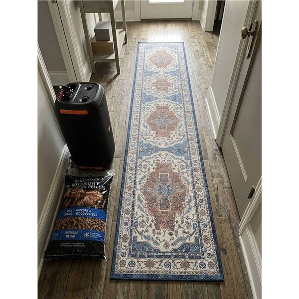 Kitchen Runner Rug with Floral Pattern