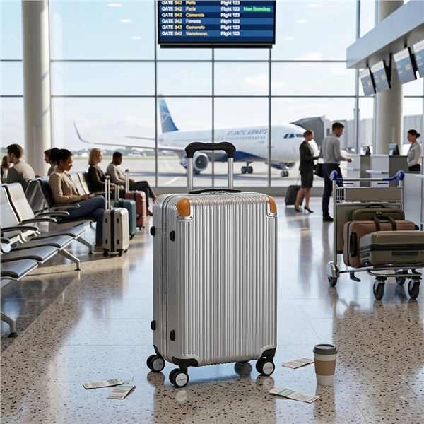 Le Tome Silver Hard Shell Suitcase