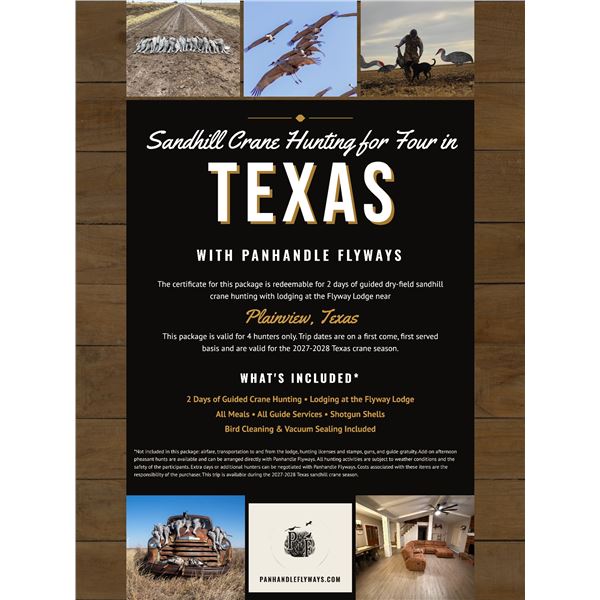 Sandhill Crane Hunting in Texas for 4