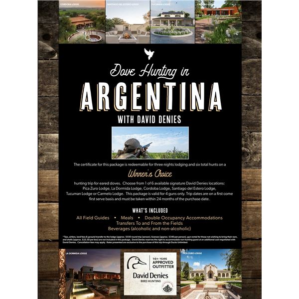 Winners Choice Argentinean Dove Hunt for Four W/ David Denies