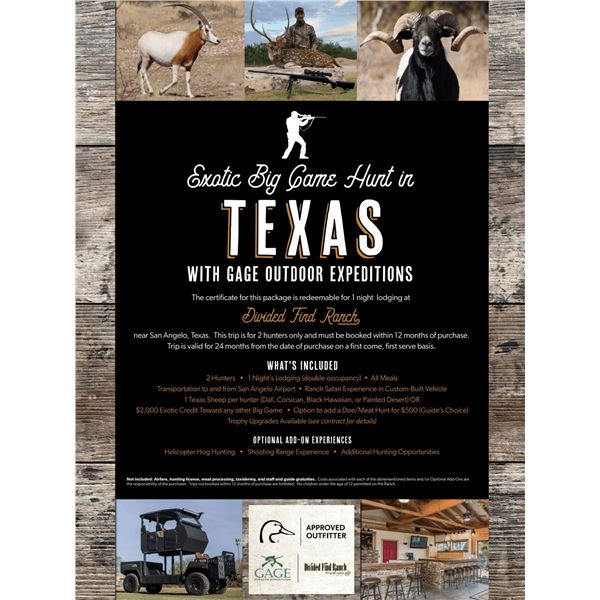 Exotic Big Game Hunt in Texas for 2