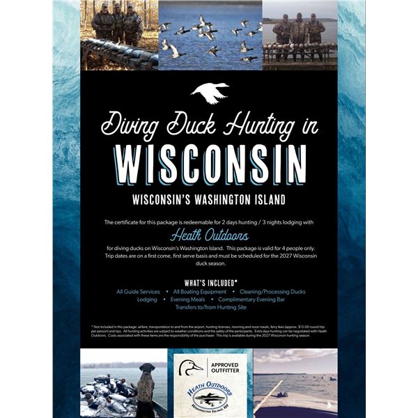 Diving Duck Hunting in Wisconsin for 4