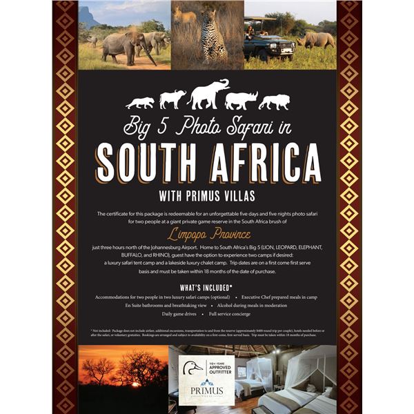 Big 5 Photo Safari in South Africa