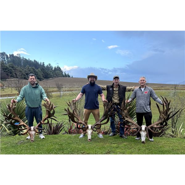 6-day/7-night New Zealand Red Stag (two), Fallow, Tahr and Chamois Hunt for Five Hunters