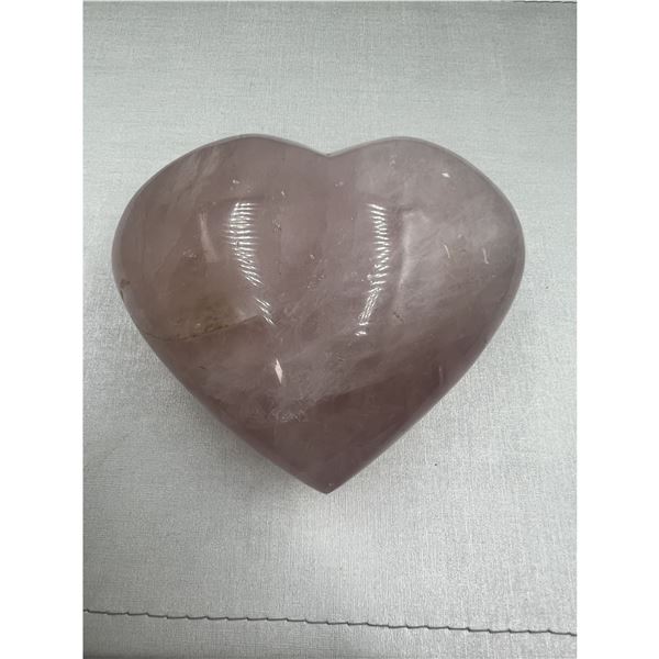 4.6 x 4 inch Rose Quartz Heart
