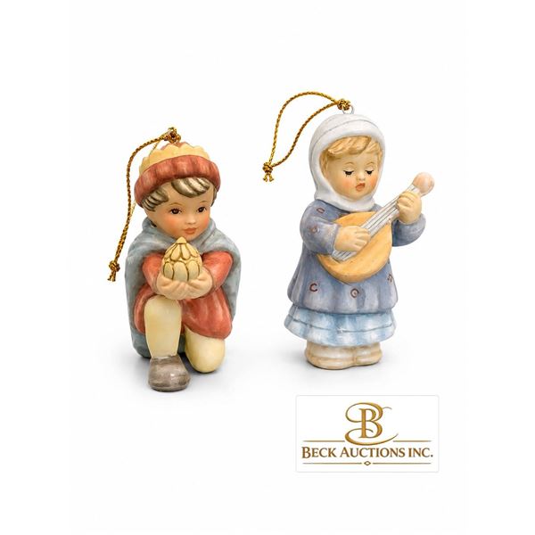Goebel Porcelain Christmas Ornaments, Set of 2
