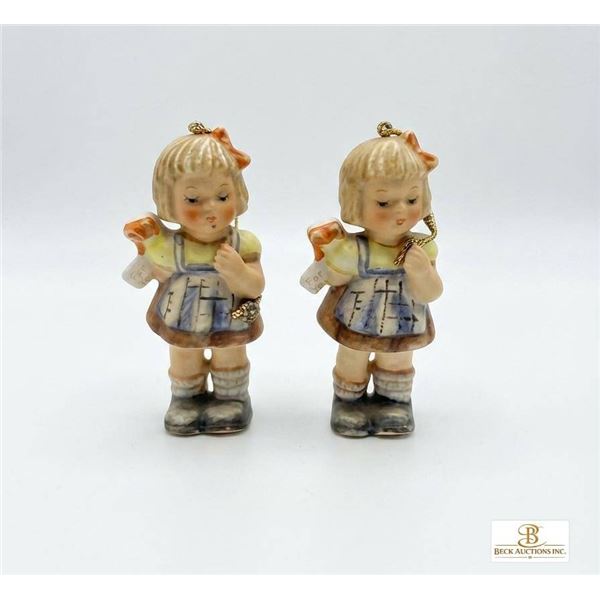 Goebel M.J. Hummel 1991 Girl Figurine Ornaments Pair