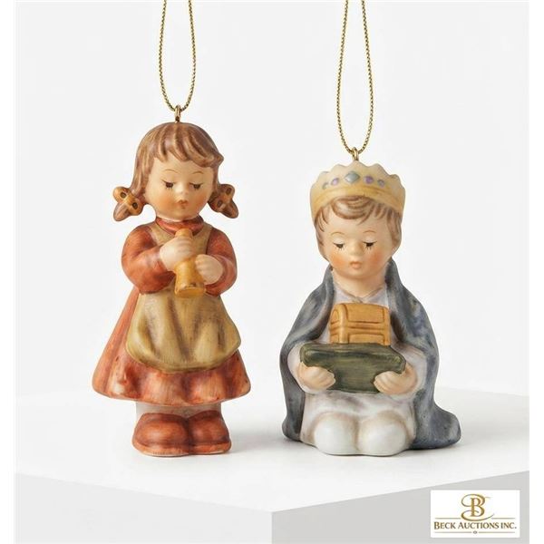 Goebel Hummel Porcelain Christmas Ornaments, Set of 2