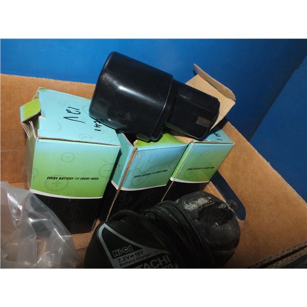 Hitachi Battery Charger & 3 Workaholic 12v Batteries