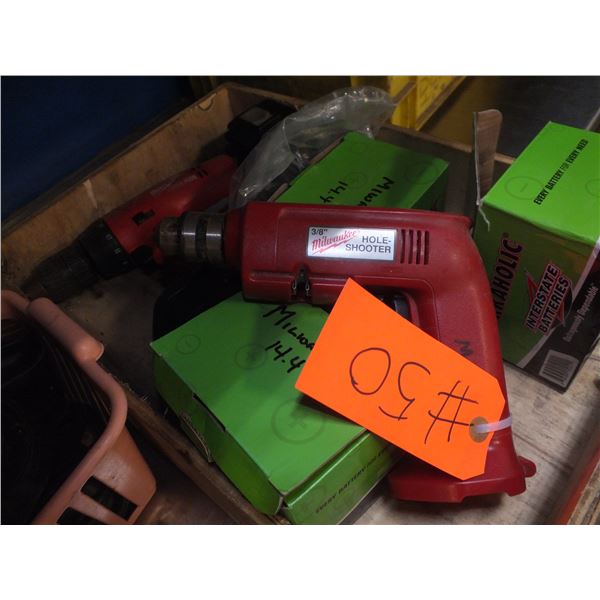 Two Milwaukee 14.4v Drills
