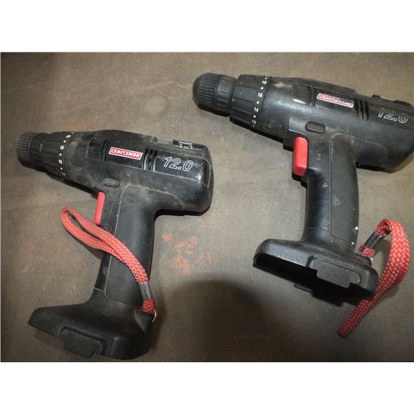 Two Craftsman 12v  Drills