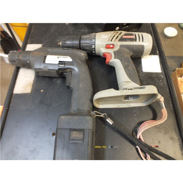 Two Craftsman Drills & 1 Flashlight