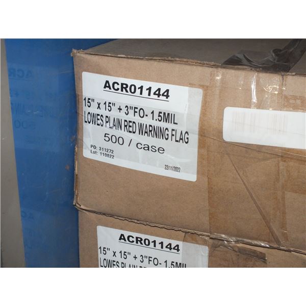 9 Boxes Of Red Warning Flags