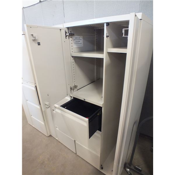 Three 6 Door Metal Cabinets