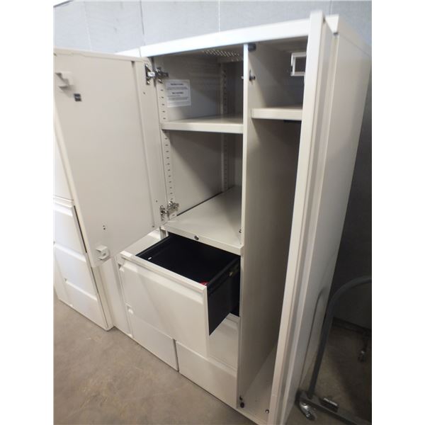 Three 6 Door Metal Cabinets