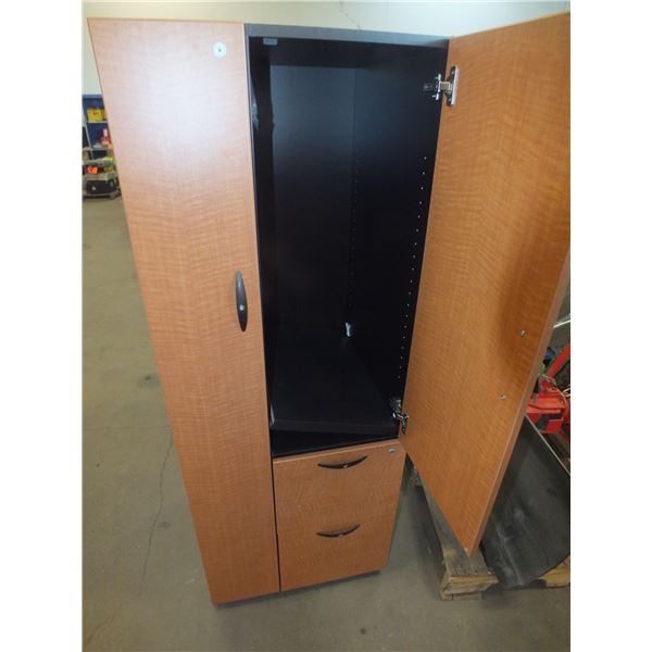 Wooden 4 Door Cabinet w/ Keys
