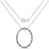 Image 2 : Plated Rhodium 3.20ctw Blue Sapphire Pendant
