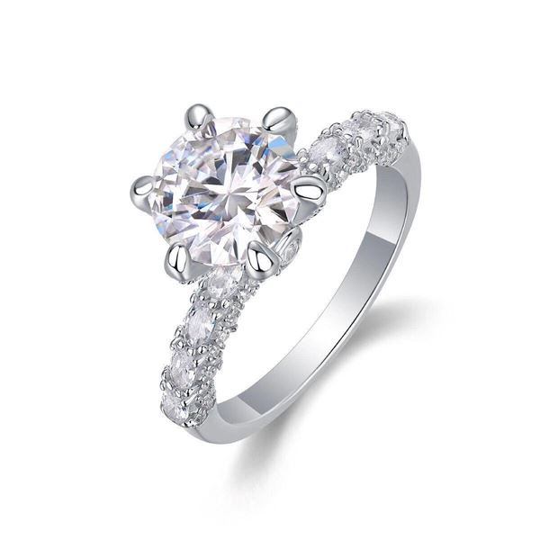 Sterling Silver 2ct Moissanite Ring