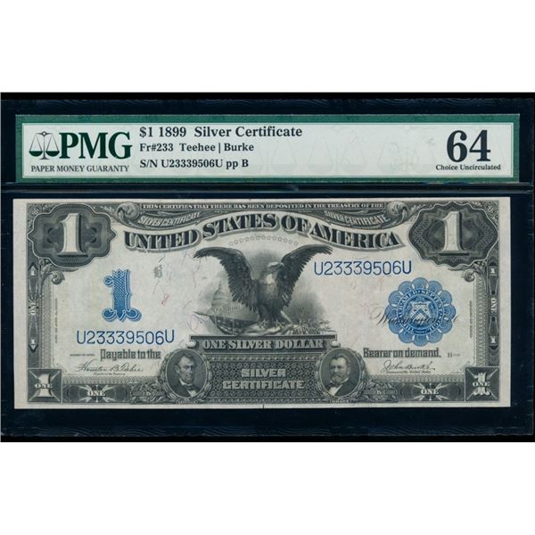1899 $1 Black Eagle Silver Certificate PMG 64