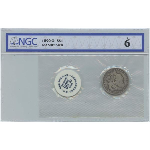 1890-O $1 Morgan Silver Dollar NGC G6