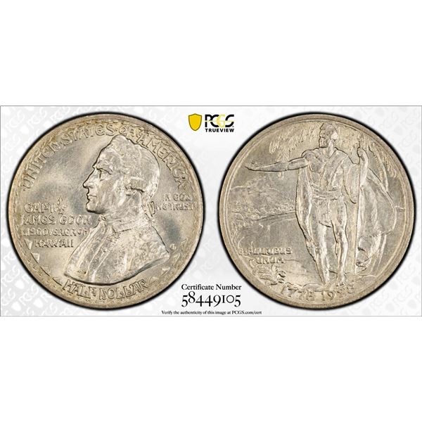 1928 Hawaiian Commemorative Half Dollar PCGS MS62
