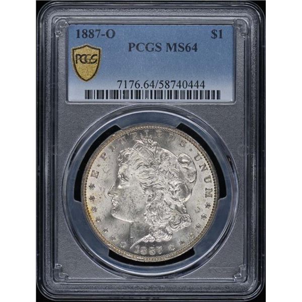 1887-O $1 Morgan Silver Dollar PCGS MS64