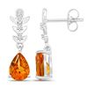 Image 2 : Plated Rhodium 1.80ctw Citrine and Lab Diamond Earrings