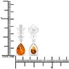 Image 3 : Plated Rhodium 1.80ctw Citrine and Lab Diamond Earrings