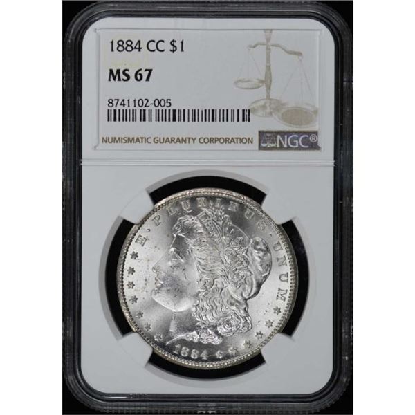1884-CC $1 Morgan Silver Dollar NGC MS67