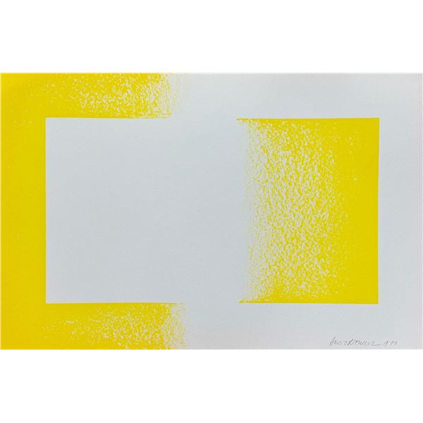 Richard Anuszkiewicz YELLOW REVERSED 1970 Signed Lithograph