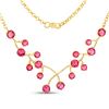 Image 1 : Plated 18KT Yellow Gold 7.92ctw Pink Topaz Necklace