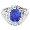 Image 3 : 14KT White Gold 2.21ct Tanzanite and Diamond Ring