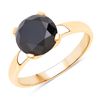 Image 1 : 14KT Yellow Gold 3.00ct Black Diamond Ring
