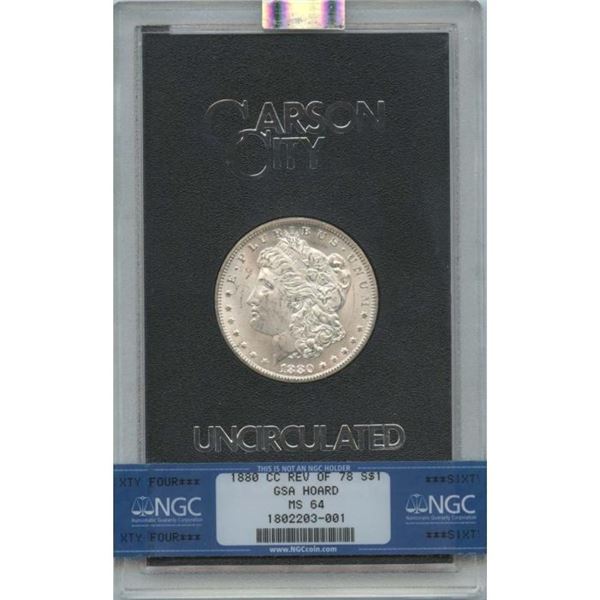 1880-CC $1 Morgan Silver Dollar NGC MS64