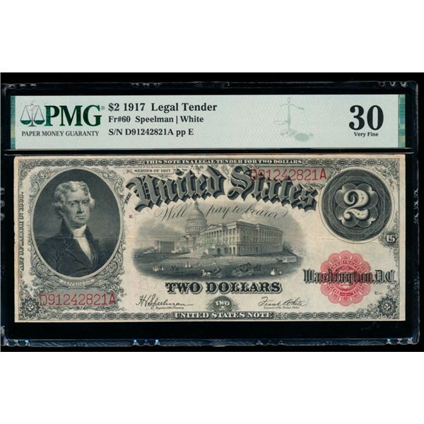 1917 $2 Legal Tender Note PMG 30