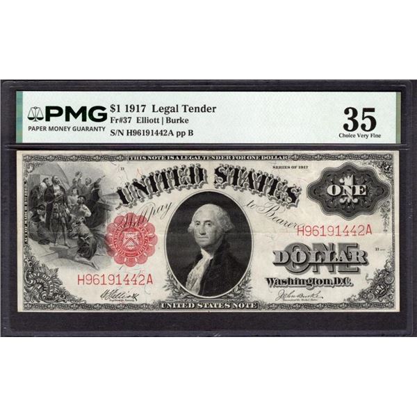 1917 $1 Legal Tender Note PMG 35