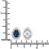Image 3 : Plated Rhodium 2.30ctw London Blue Topaz and Lab Diamond Earrings