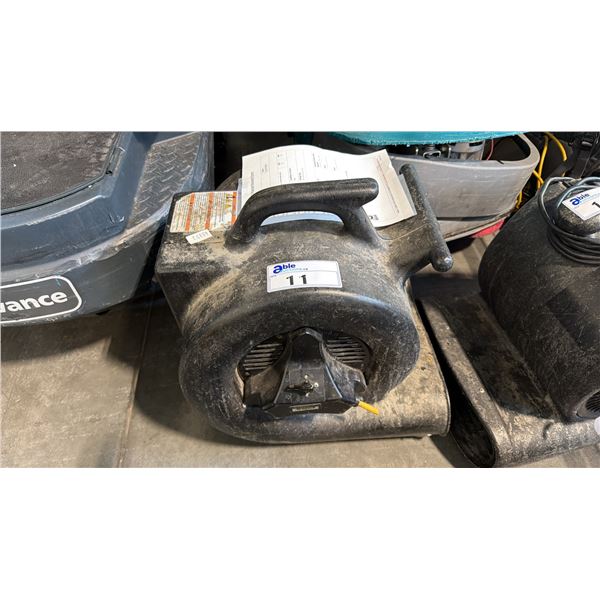 TENNANT COMMERCIAL CENTRIFUGAL AIR MOVER - CHASSIS ONLY NO FAN/CORD