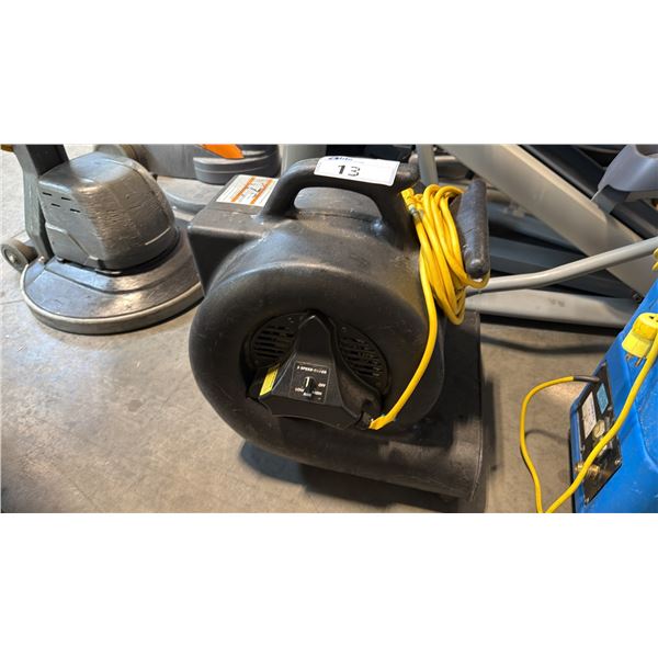 TENNANT NOBLES 3-SPEED STRUCTURAL FLOOR DRYING CENTRIFUGAL AIR MOVER BLOWER FAN