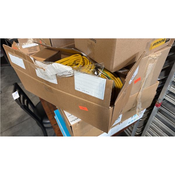 HEAVY DUTY HIGH VISIBILITY YELLOW INDUSTRIAL EXTENSION CORD LOT