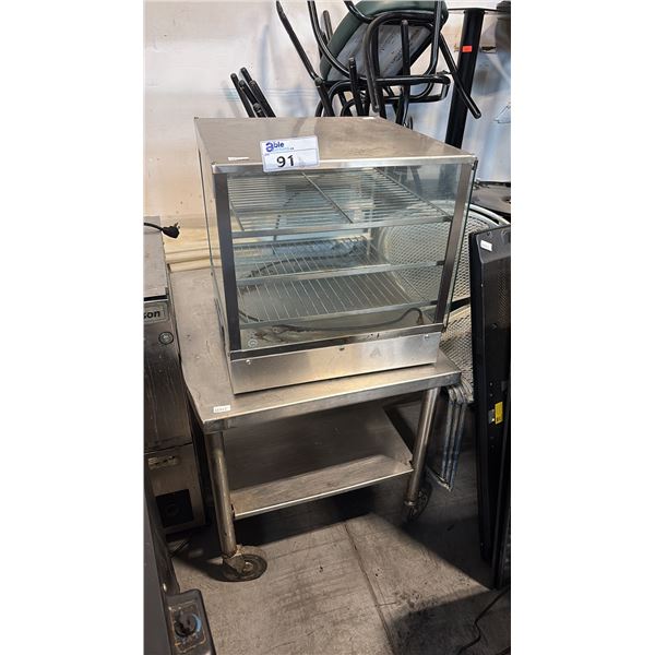 DOYON DRIP COUNTERTOP HEATED PIZZA PASTRY FOOD WARMER MERCHANDISER ON STAINLESS STAND