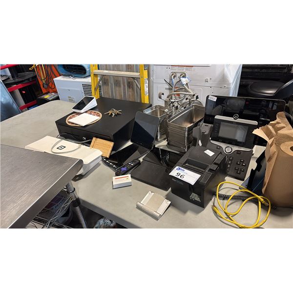 SQUARE DUAL SCREEN REGISTER, POS TERMINAL, THERMAL PRINTER, CASH DRAWER, SERVER PAN