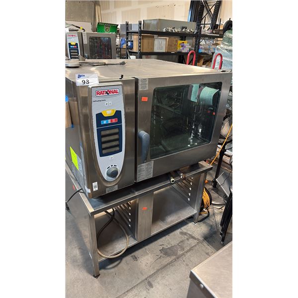RATIONAL SCC 62G NATURAL GAS COMBI OVEN FOOD PREP STATION, DROP-IN COLD WELL,