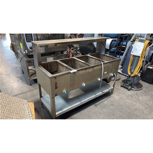 AEROHOT COUNTERTOP ELECTRIC HOT FOOD WARMER, INDIVIDUAL SECTIONAL, SWITCH CONTROLS, STAINLESS STEEL