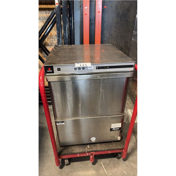 FAGOR AD-48W UNDERCOUNTER HIGHT, TEMPERATURE SANITIZING DISHWASHER, BUILT IN BOOSTER STAINLESS STEEL