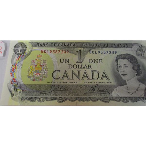 1973 CRISP UNCIRCULATED LAST OF CANADA $1 BILLS