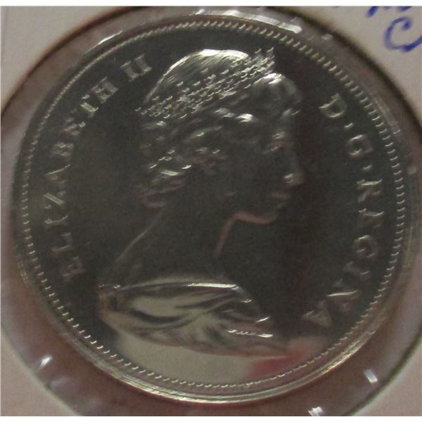 1975 CANADA PROOF CAMEO HALF DOLLAR
