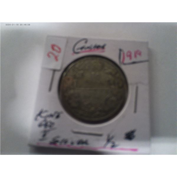 1919 CANADA KING GEORGE V SILVER HALF DOLLAR