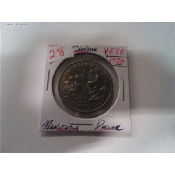1870 - 1970 MANITOBA CANADA DOLLAR